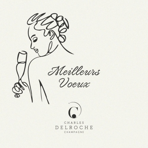 Jeune Femme stylisée de dos avec une coupe de Champagne à la main