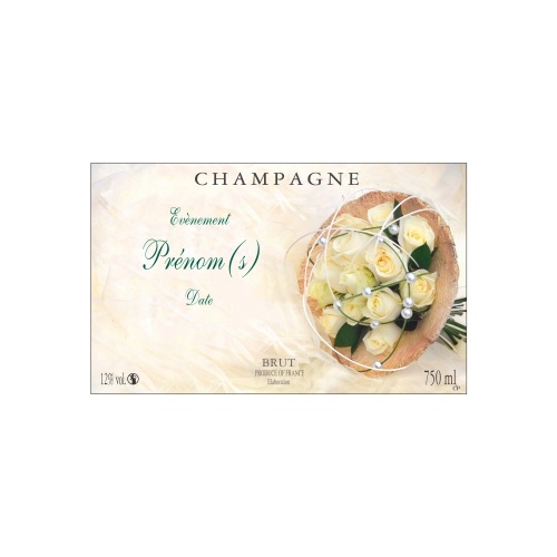 Étiquette de Champagne personnalisée pour un mariage