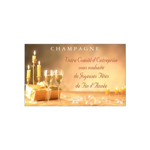 Étiquette de Champagne avec un décor festif pour personnaliser une bouteille