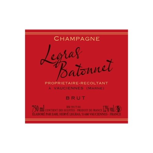 Étiquette de Champagne rouge